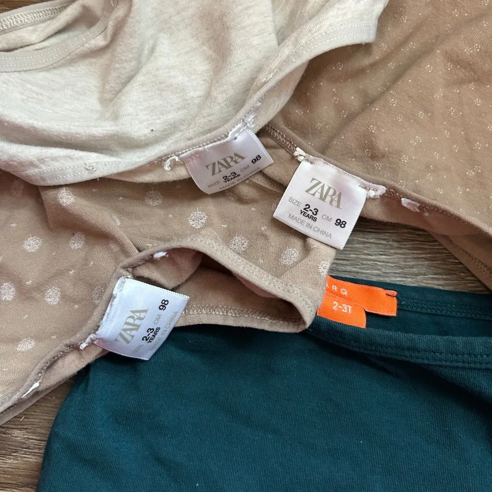 Zara Kids and ARQ Underwear Bundle Size 2-3T Neutral Floral Teal Cotton 4 Pack